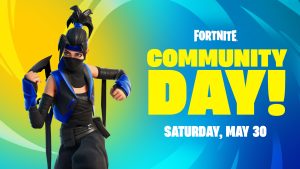 A promotional post for Fortnite's Community Day