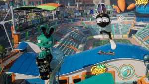 two characters using skateboards in my pet hooligan