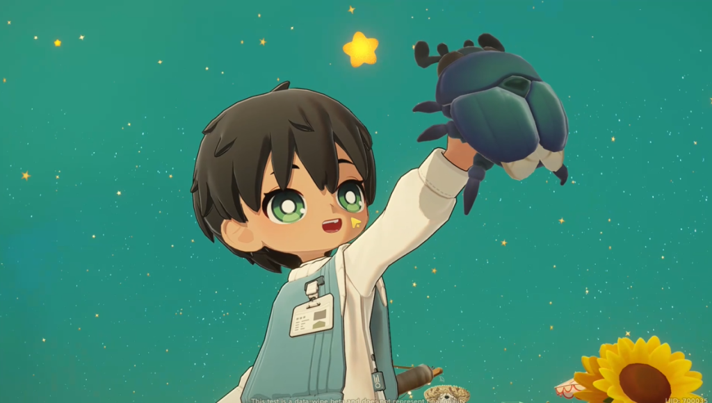 A player with a captured bug in Petit Planet