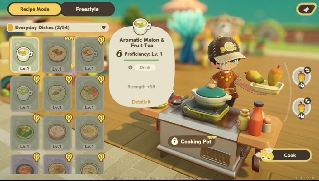 A character cooking in Petit Planet