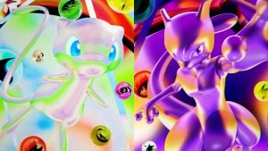 Mewtwo and Mew cards in Pokemon TCG