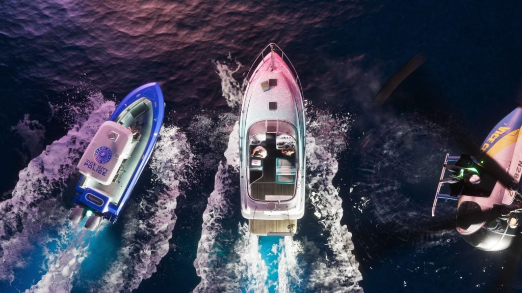three boats driving in gta 6