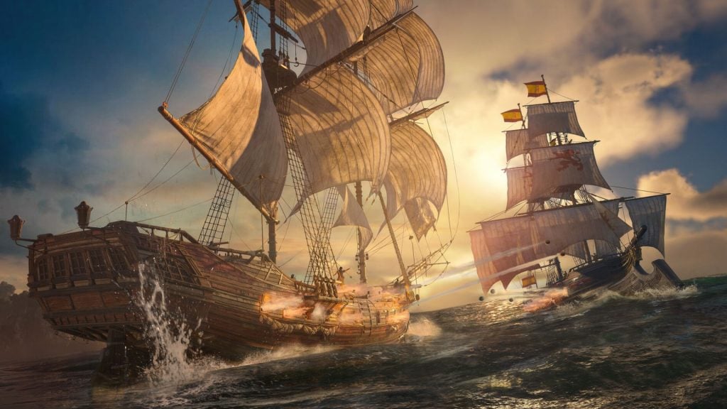 ships battling in assassin's creed black flag remake resynced