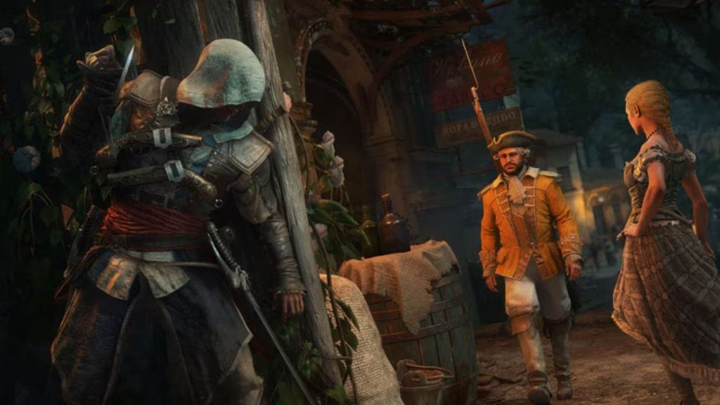 edward stalking enemy in assassin's creed black flag remake resynced