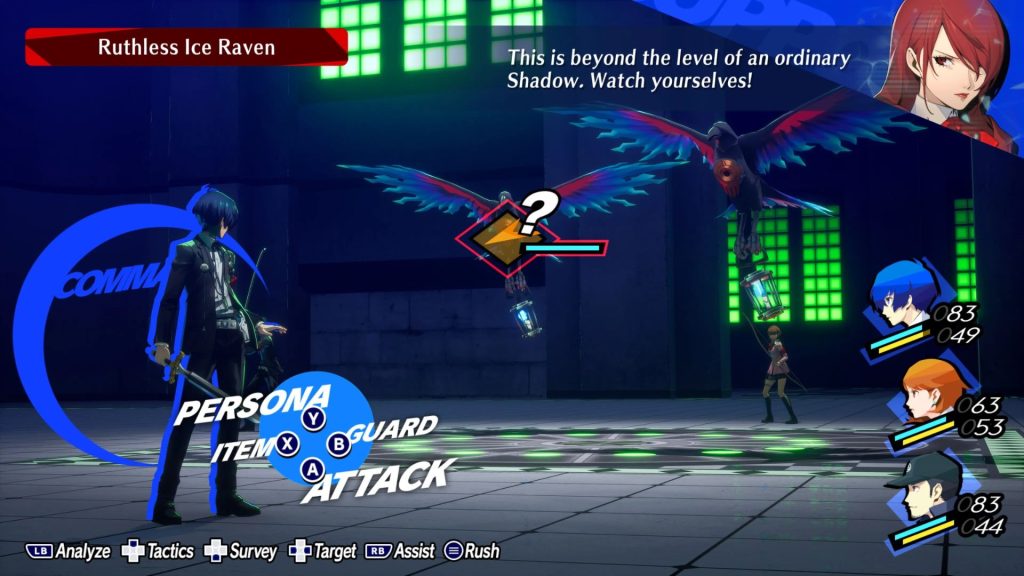 Combat in Persona 3 Reload
