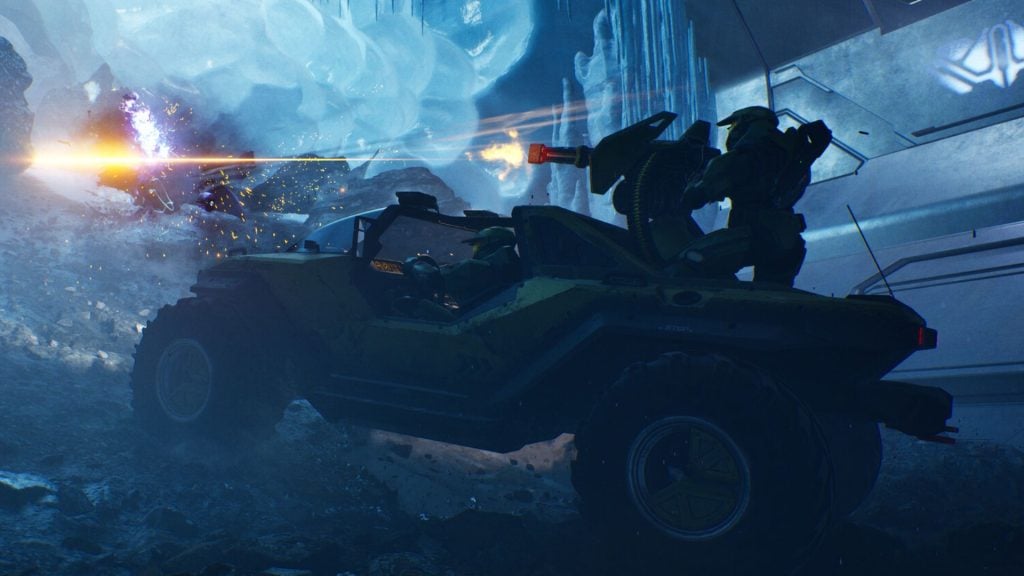 master chief using weapon on vehicle in halo campaign evolevd