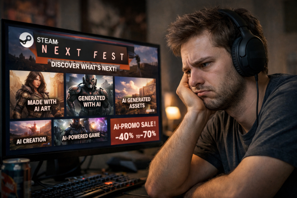 Steam Next Fest 很棒，但大量的 Gen-AI 艺术和游戏却不怎么样