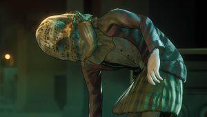 creepy character with music mask in don't fret