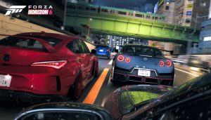 A group of cars in Forza Horizon 6
