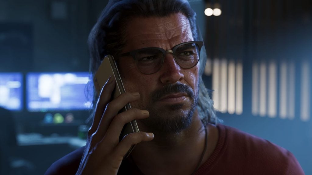 Raul Bautista using a mobile phone in grand theft auto 6