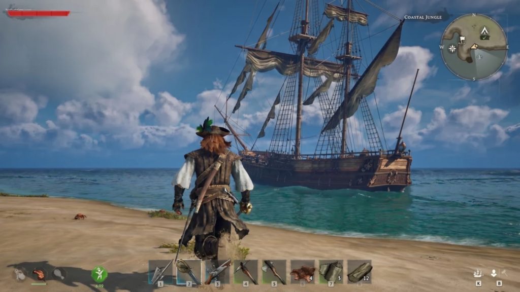 Ship At Shore In Windrose