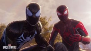 Peter Parker and Miles Morales in Marvel's Spider-Man 2