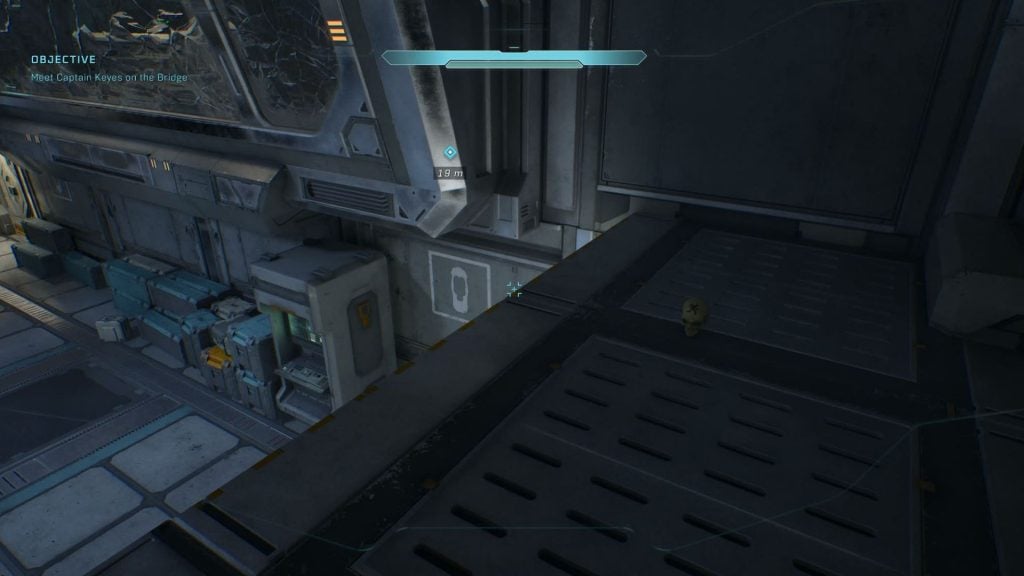 Skull 1 location in Halo Campaign Evolved Pillar of Autumn Mission 1