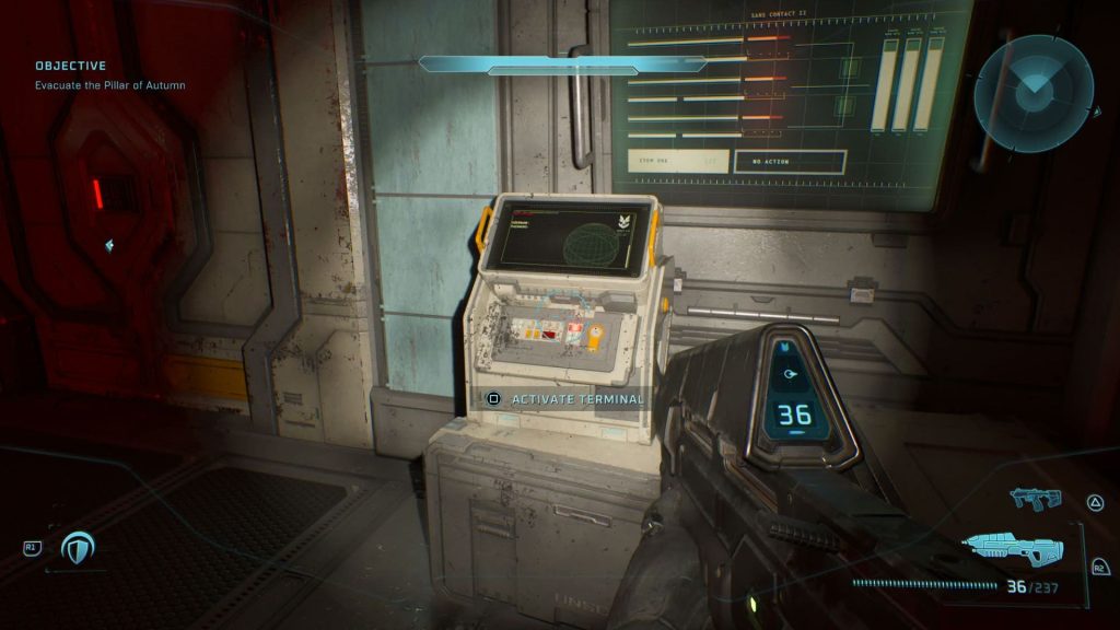 terminal location in pillar of autumn in halo campaign evolved