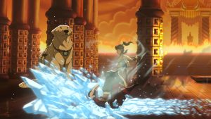 A battle in Avatar Legends: The Fighting Game