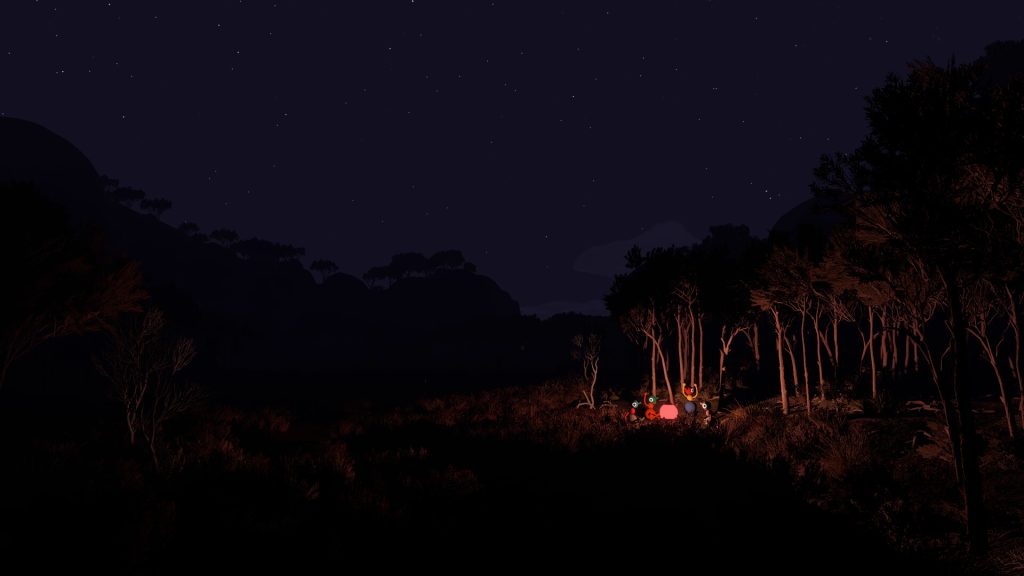 Players in the dark in Big Walk