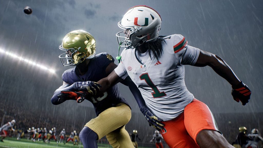 players going for ball in college football 27