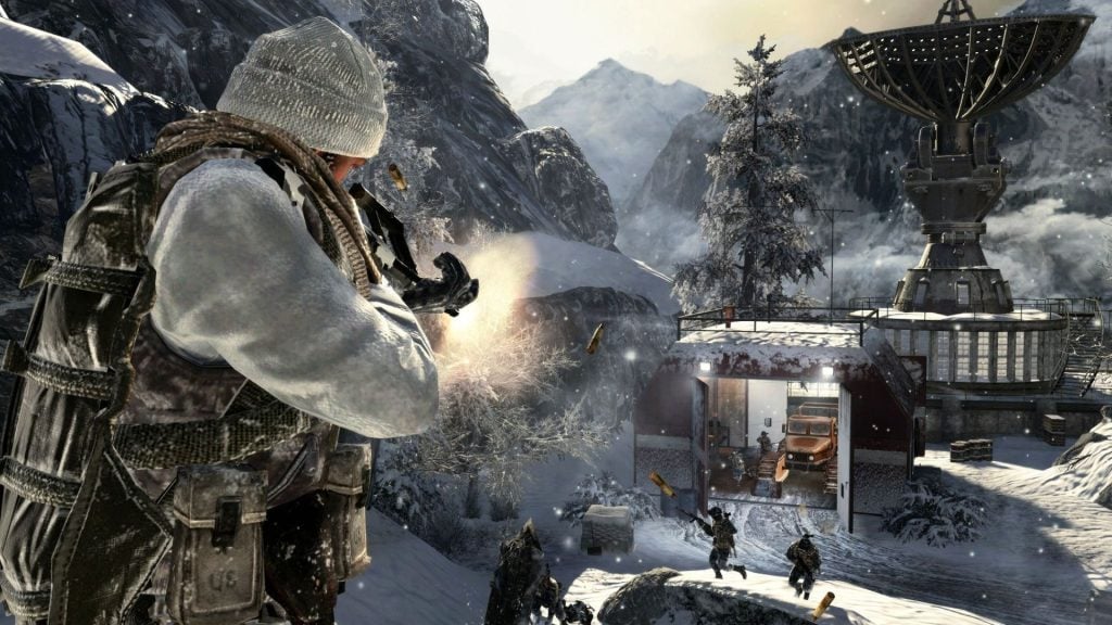 woods firing gun at enemies in call of duty black ops