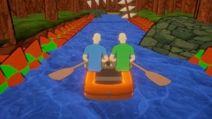 two players paying paddle paddle paddle