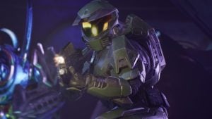 master chief firing weapon in halo campaign evolved