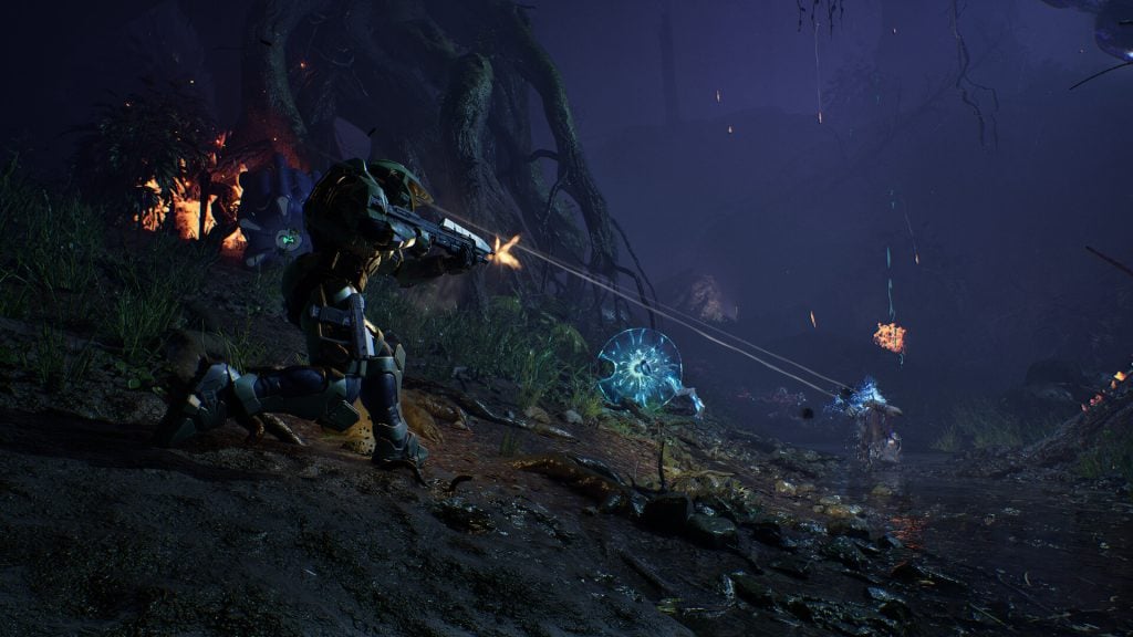 Master Chief in combat in Halo: Campaign Evolved