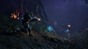 Master Chief in combat in Halo: Campaign Evolved