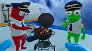 having a bbq on wing of plane in dear passengers
