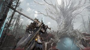 looking at giant tree in mistfall hunter