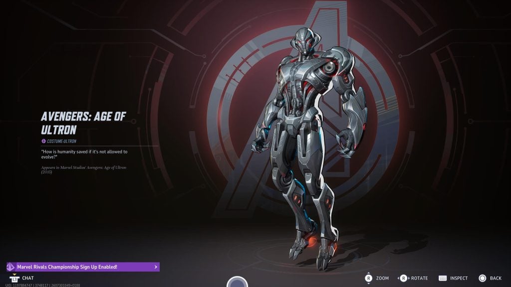 Marvel Rivals Ultron Skin