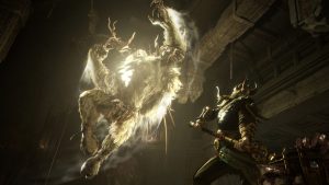 attacking enemy in mistfall hunter