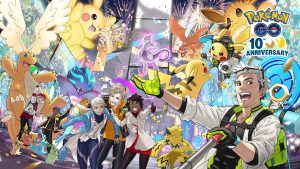 Artwork for the Pokemon Go 10th Anniversary