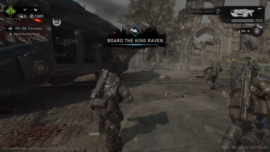 An extraction chopper in Gears of War: E-Day