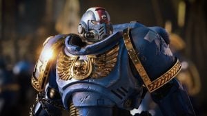 A Space Marine in Warhammer 40k