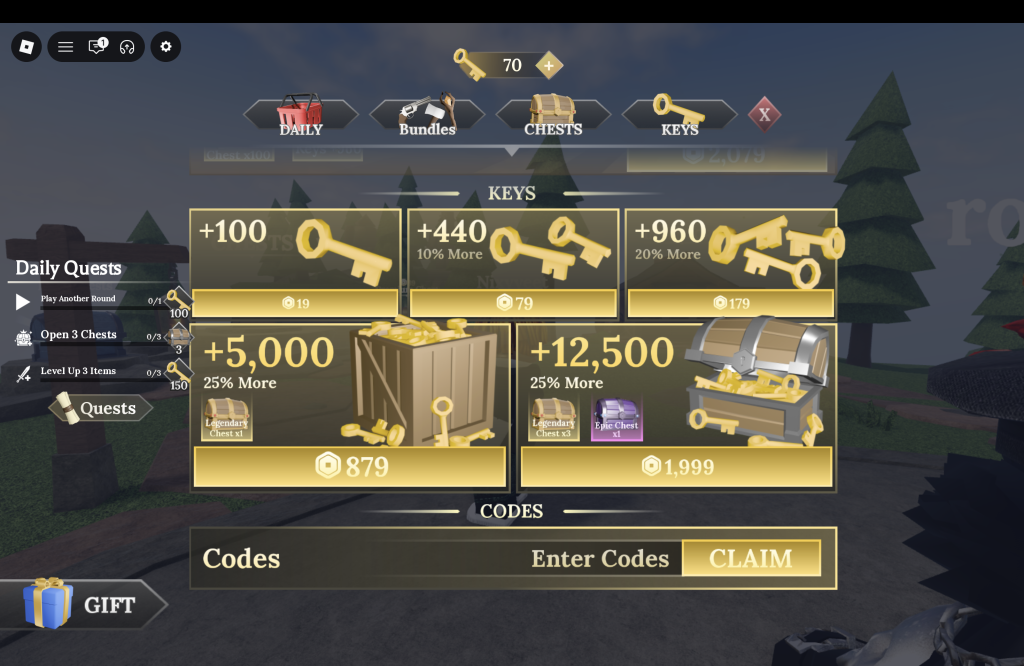Final Swarm Codes Redemption Menu