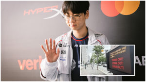 Furious T1 Fans Park "Doran Out" Truck Outside The Team's HQ