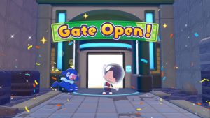 A player and Popplio in Pokemon Pokopia