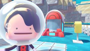 A player and a Portal Pod in Pokopia