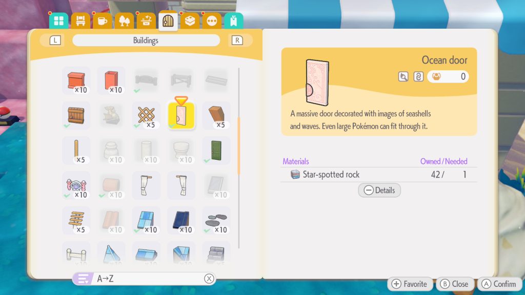 A recipe for Ocean Doors in Pokopia