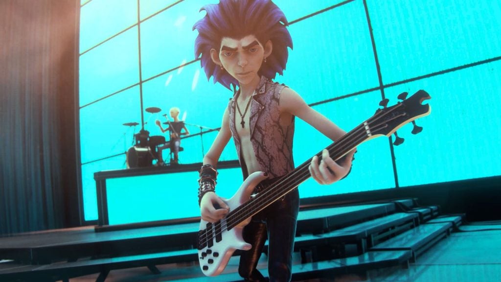 stage tour character playing guitar