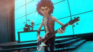 stage tour character playing guitar