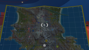A close-up map shot in Big Walk