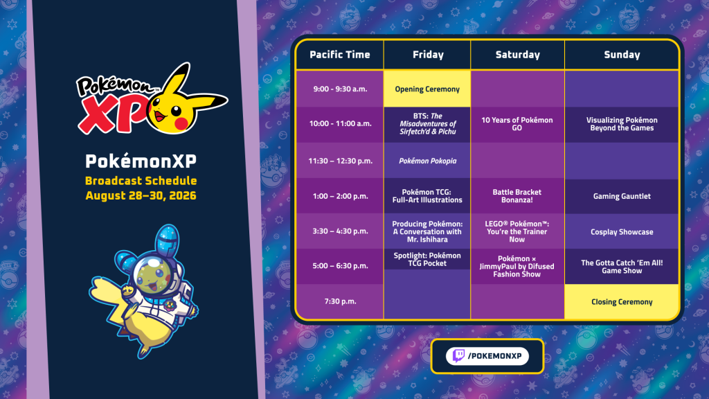 Pokémon XP Broadcast Schedule