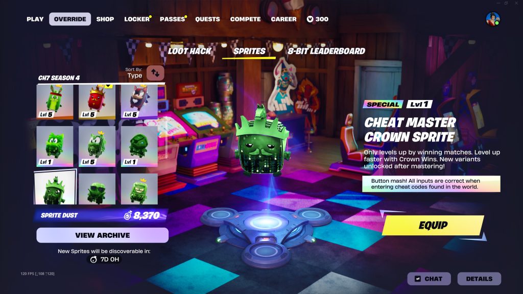 A Crown Sprite variant in Fortnite