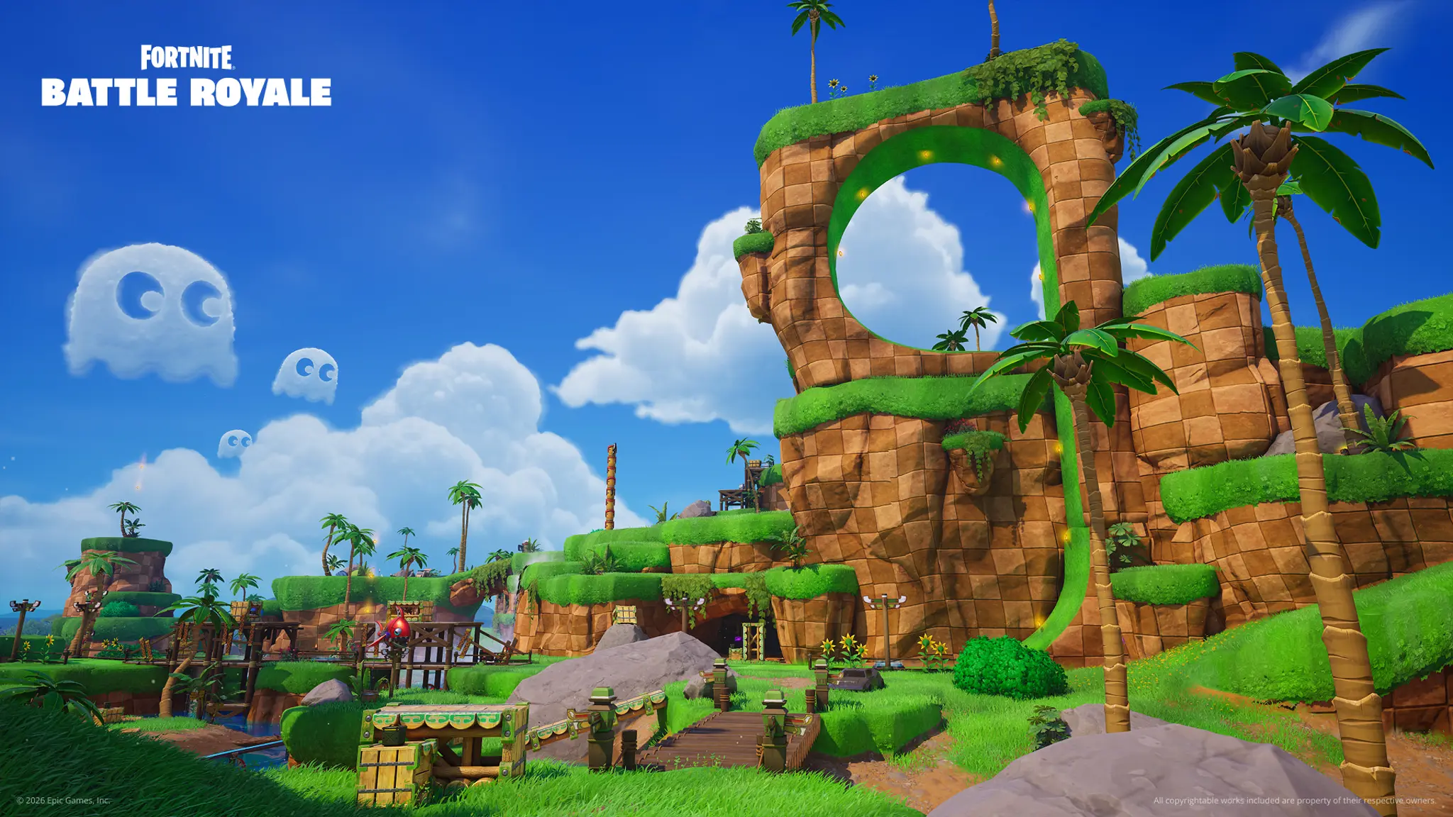 The Green Hill Zone POI in Fortnite
