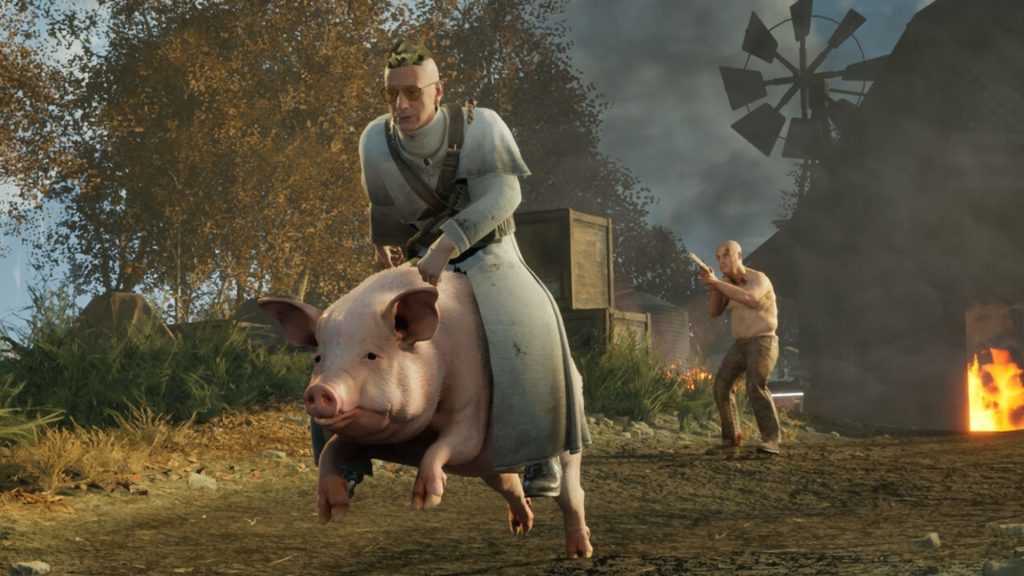 player riding animal in join us