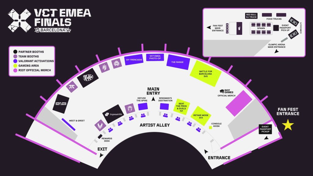 VCT EMEA Fan Fest Map