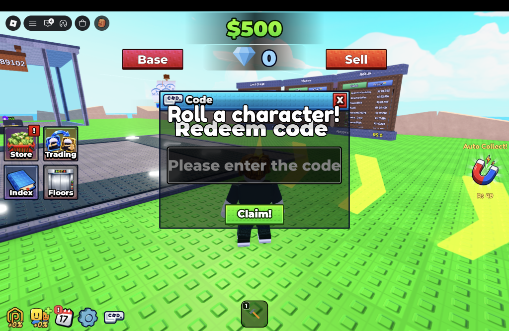 Become An Anime Billionaire Codes Redemption Menu