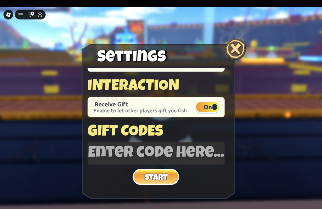 Hunt Giant Fish Codes Redemption Menu