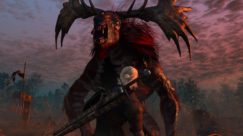 geralt fighting enemy in the witcher 3 remastered