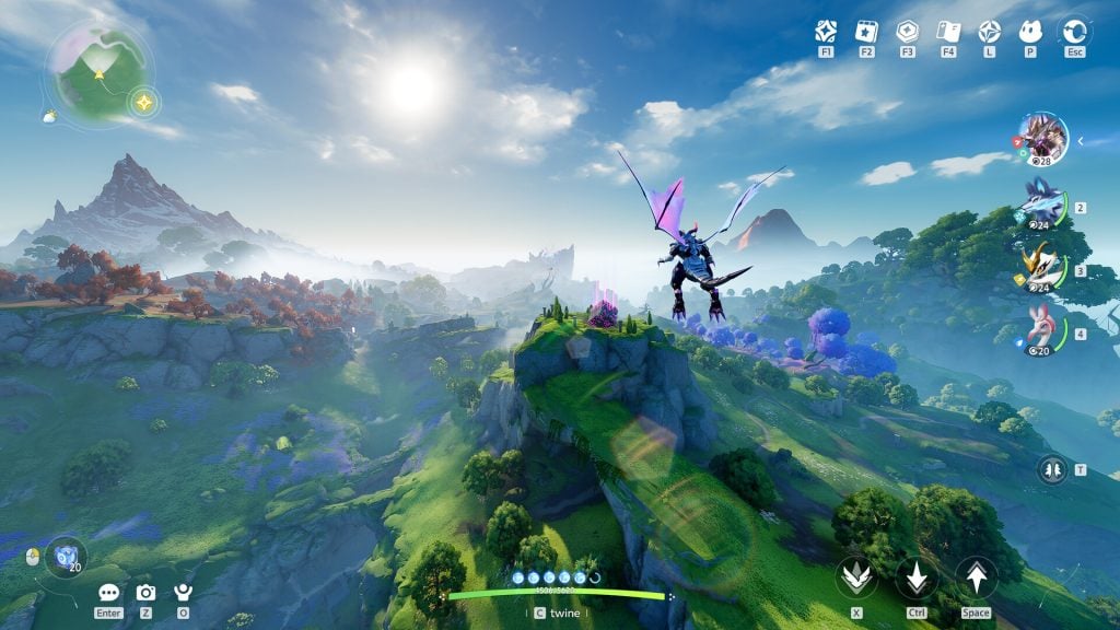 A creature flying in Aniimo